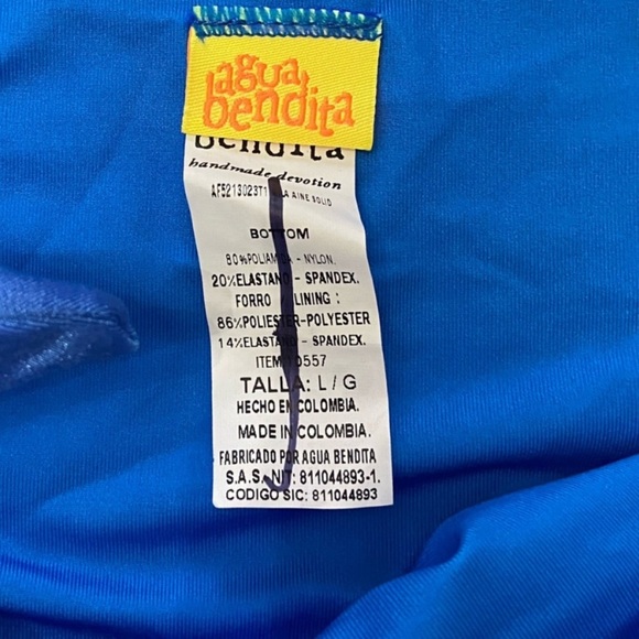 New! SET Agua Bendita Eileen Mila puff sleeve cheeky Bikini 10232 24308 - Picture 13 of 15